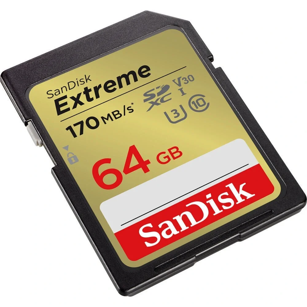 SanDisk Black and Red 64GB SDXC UHS-I Memory Card